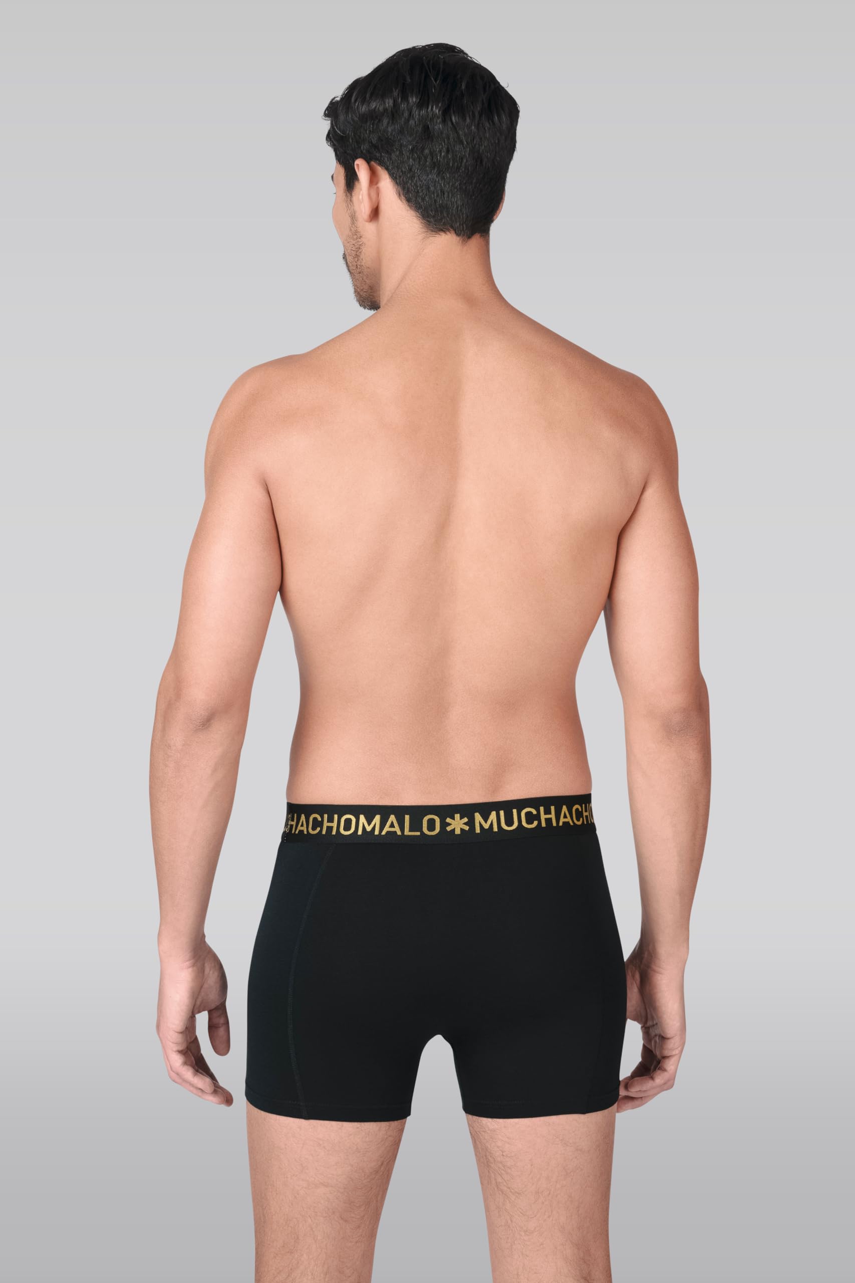 Muchachomalo Boxer da uomo, tinta unita, biancheria intima da uomo, confezione multipla, confezione da 4 pezzi, boxer Solid con vestibilità classica, con elastico in vita