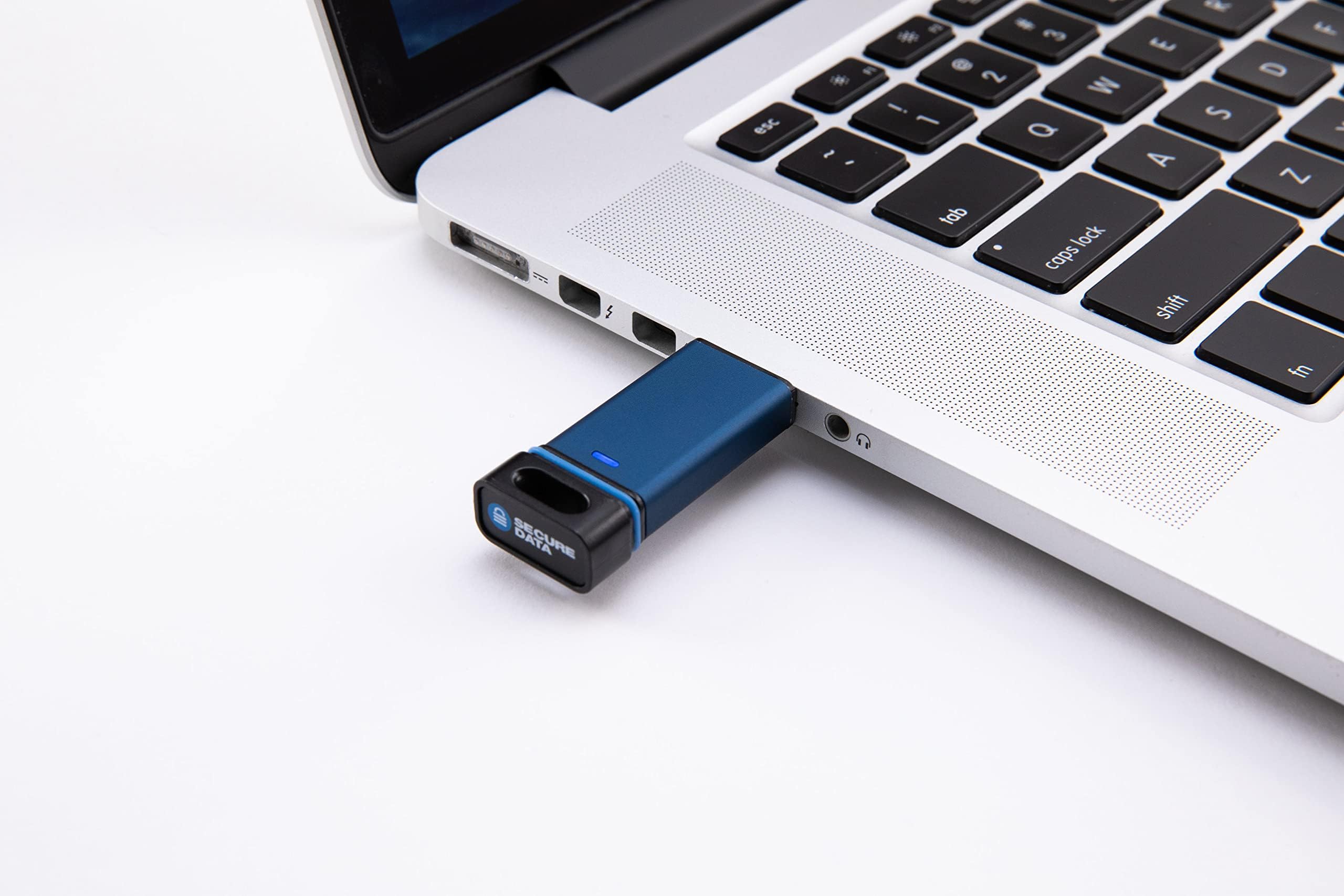 SecureData SecureUSB BT 256 GB Hardware-verschlüsseltes USB-Laufwerk FIPS 140-2 Level 3 Entsperren über Handy-App, TAA-konform, CJIS, HIPAA, CMMC, DSGVO-konform, funktioniert mit Mac USB 3.0