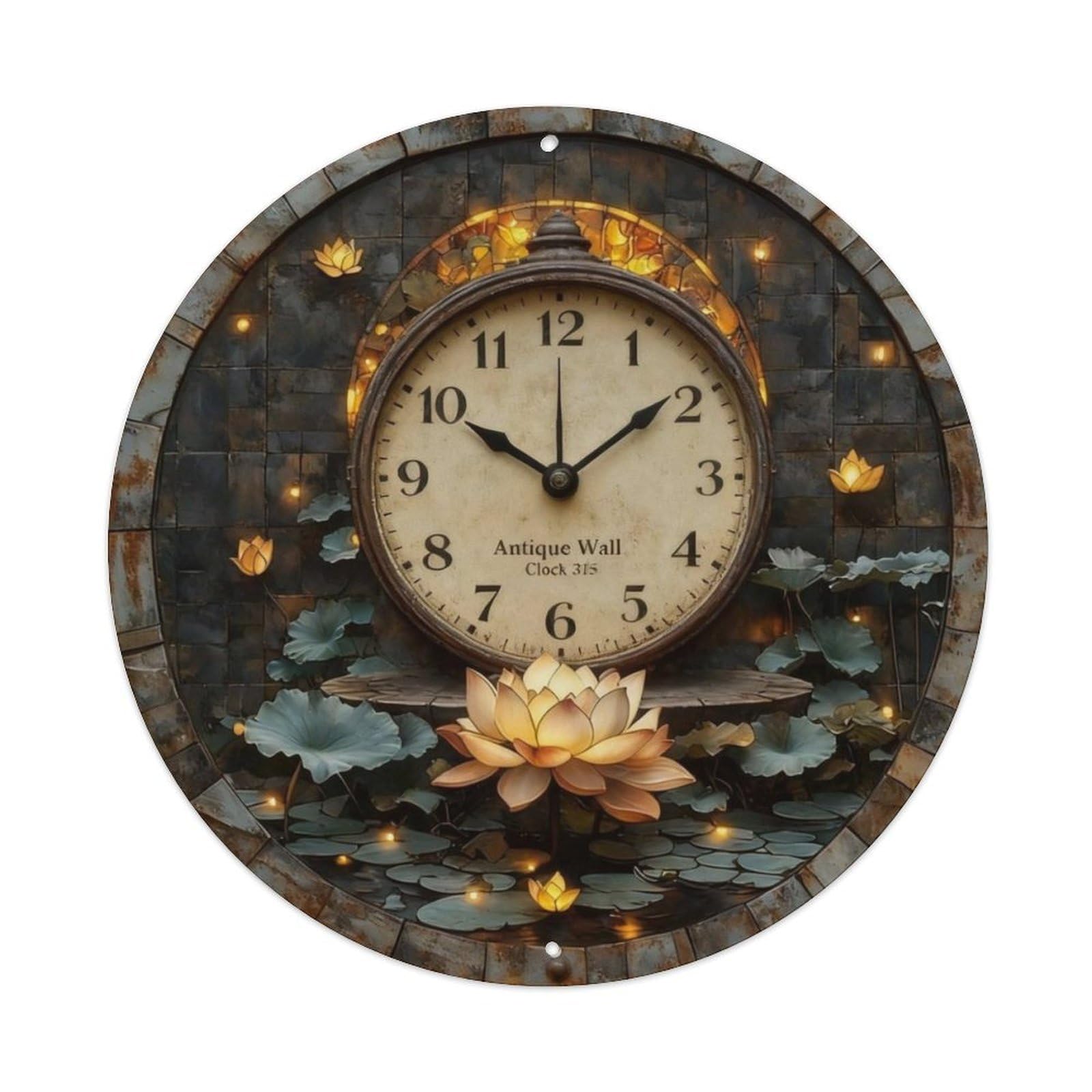 Antique Wall Clock 315 Metal Tin Sign Plaque