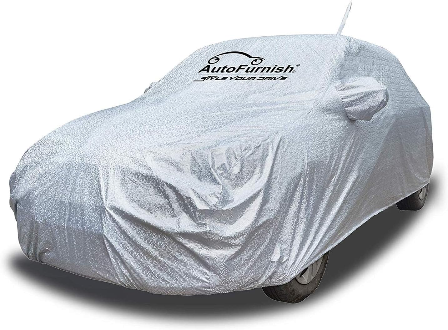 Aero Series Car Cover for Tata Harrier 2019 (100% Waterproof, Triple Stitched, Bottom Elastic,Secure Buckle Strap,Precision-Fit & Breathable Fabric, Car Body Cover) Colour: Silver