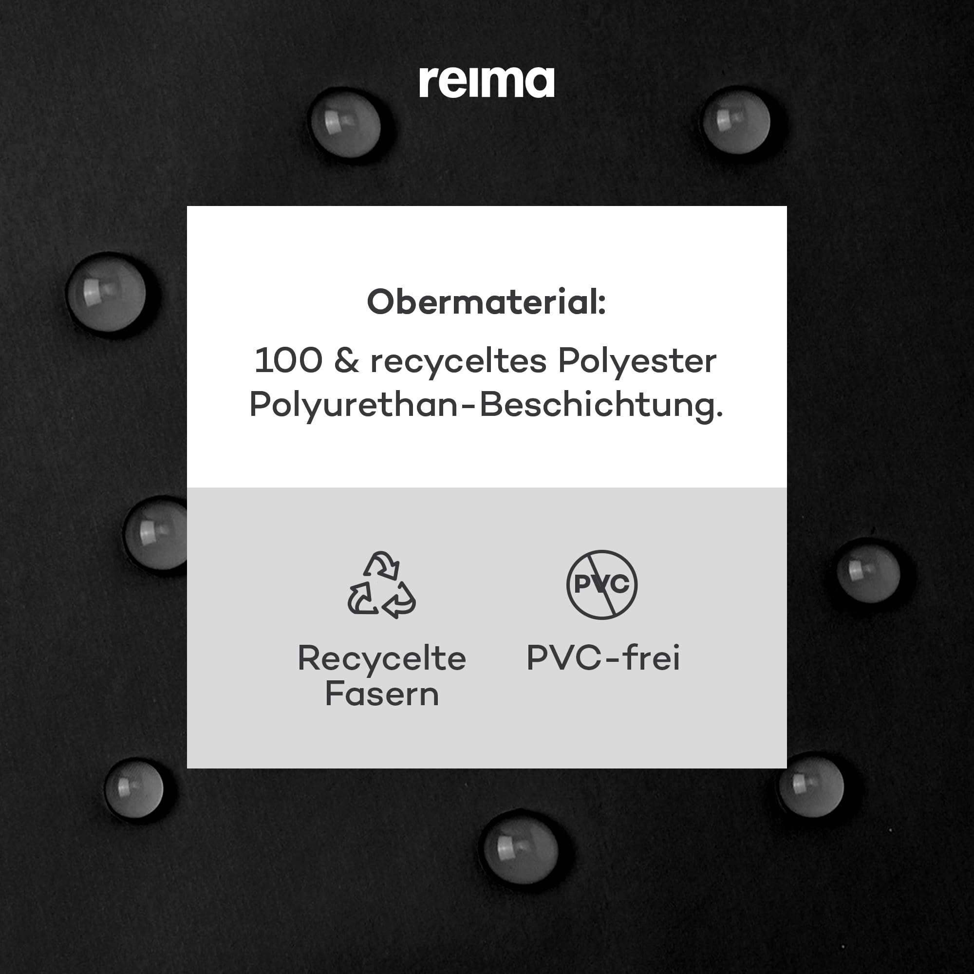 Reima - Lammikko Regenhose für Kinder Wasserdicht - Strapazierfähige Matschhose Jungen und Mädchen mit verstellbaren Hosenträgern, elastischen Beinabschlüssen - Black, 110