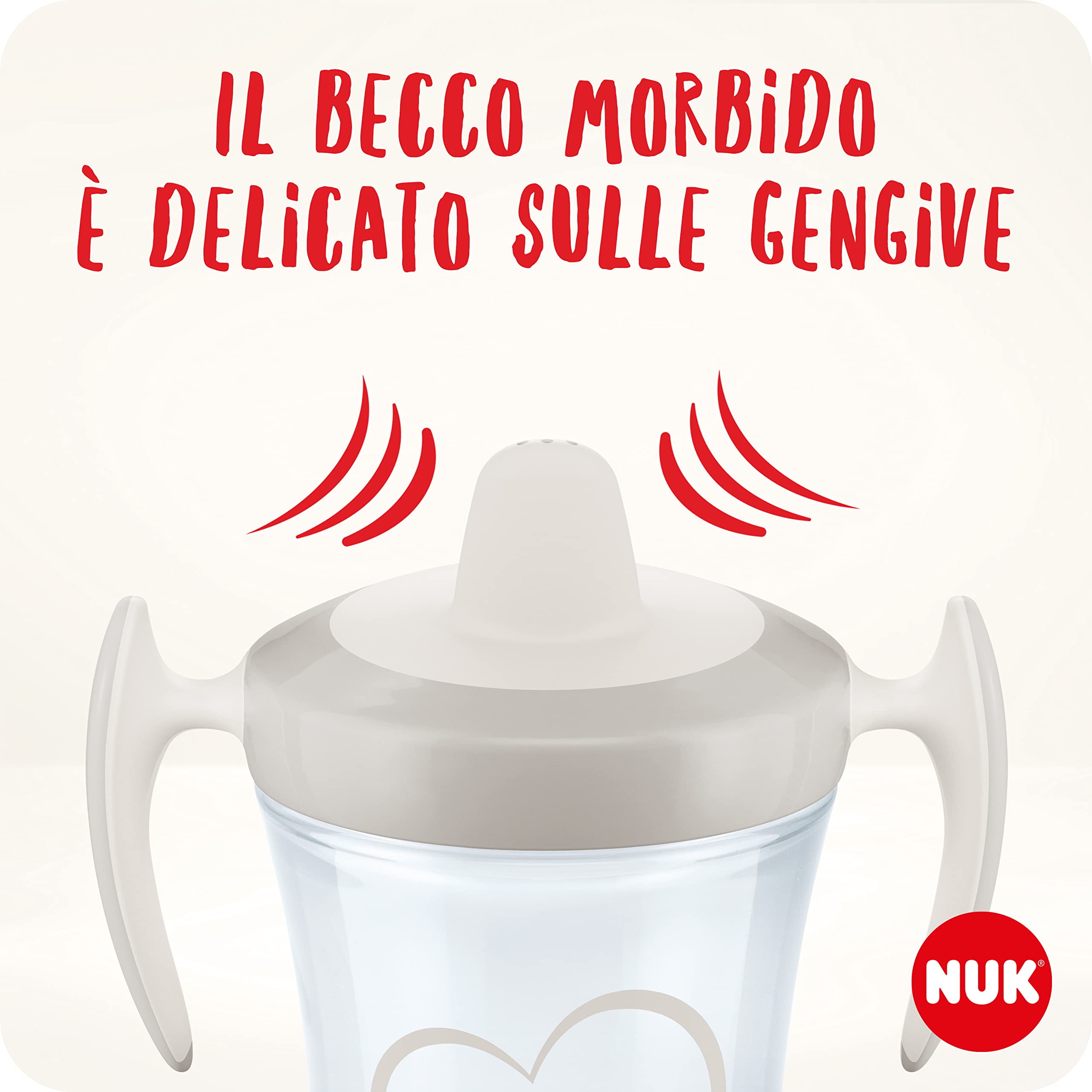 NUK Trainer Cup bicchiere antigoccia | Beccuccio morbido e a prova di perdite | 6+ mesi | Senza BPA | 230ml | rana verde