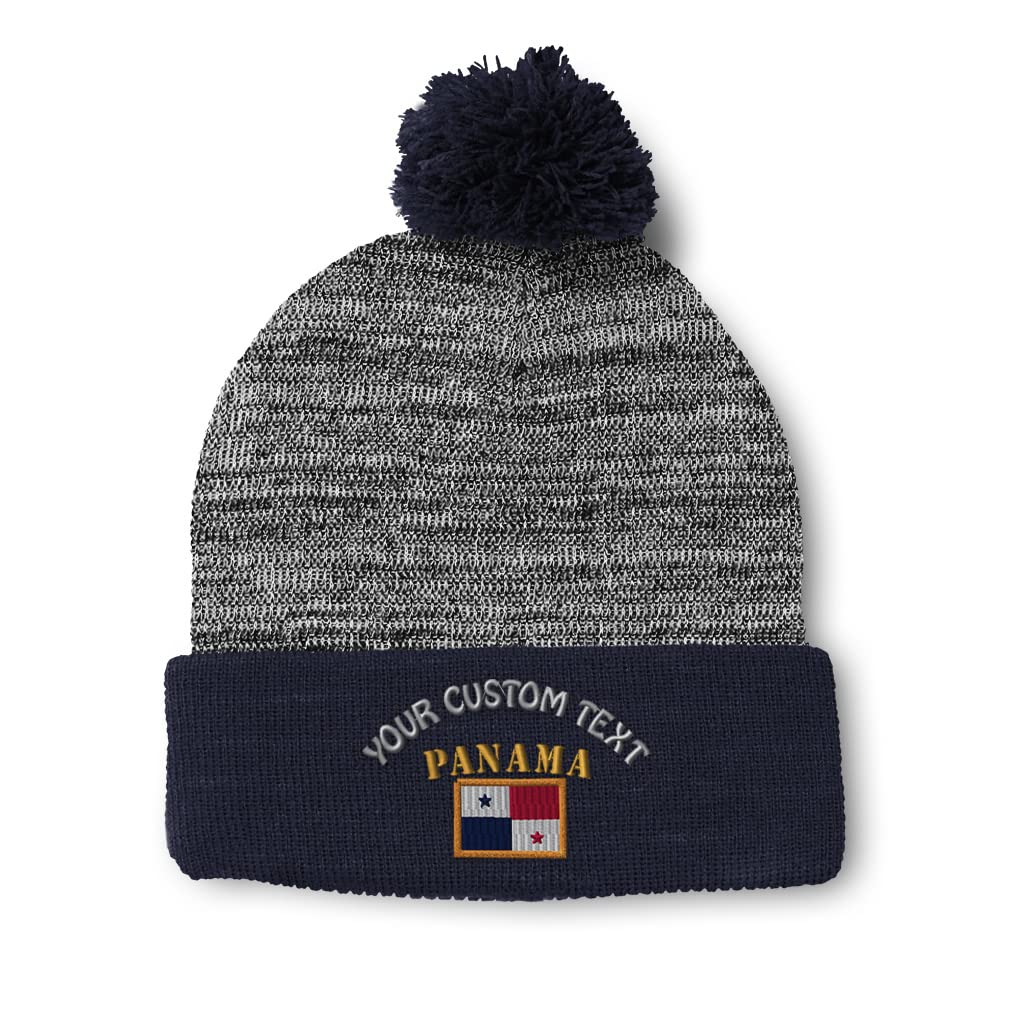 Speedy Pros Pom Pom Beanies for Women Panama Flag Embroidery Skull Cap Flags Winter Hats for Men Acrylic 1 Size