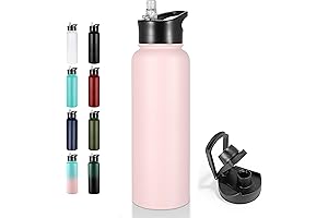 VEGOND Insulated 44 oz Water Bottle with Straw