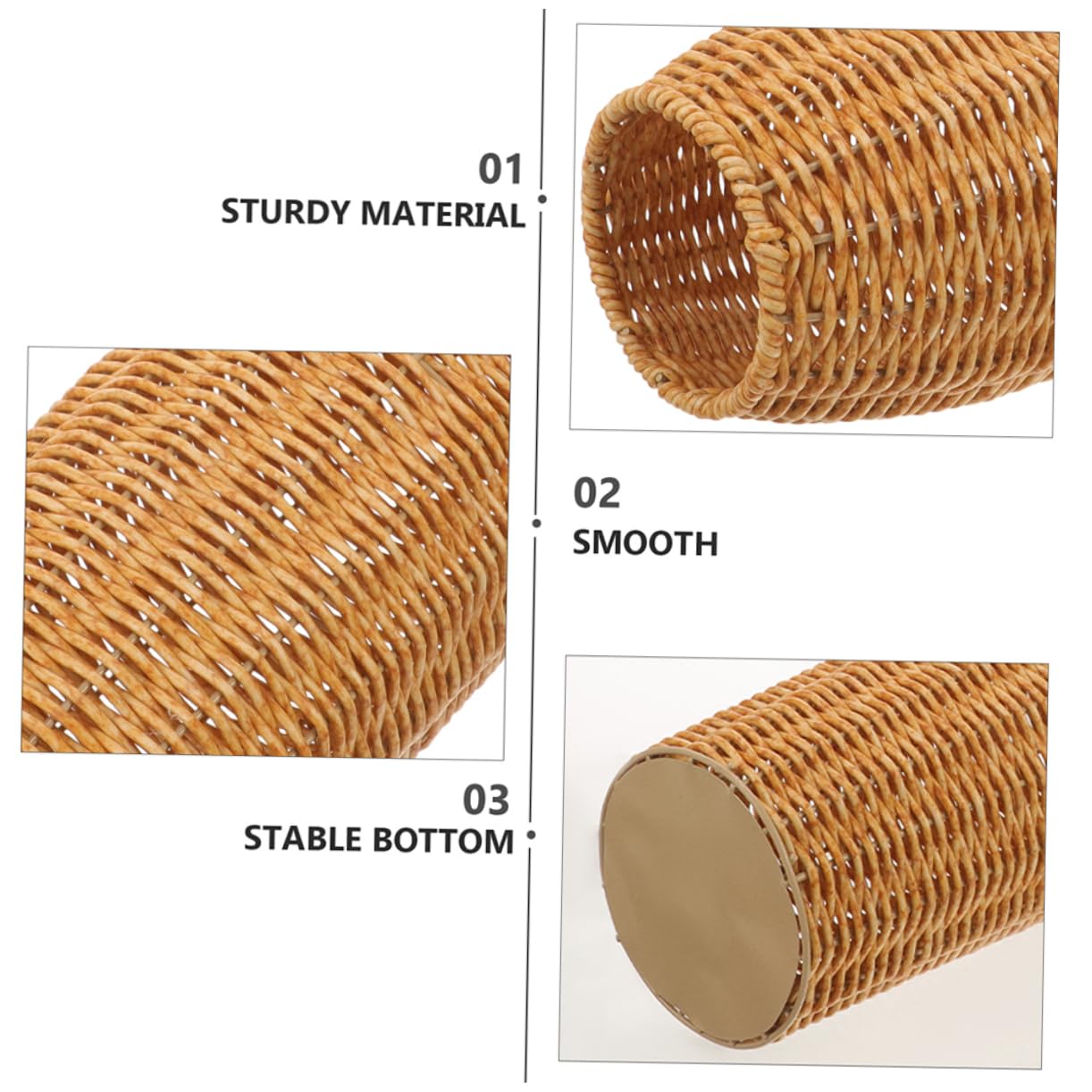 Holibanna 2piezas Jarrones Altos De Suelo De Plástico con Diseño Imitación Ratán Decoración Rústica Moderna para Salón Soporte Resistente para Flores Artificiales y Secas Estilo Natural y Du