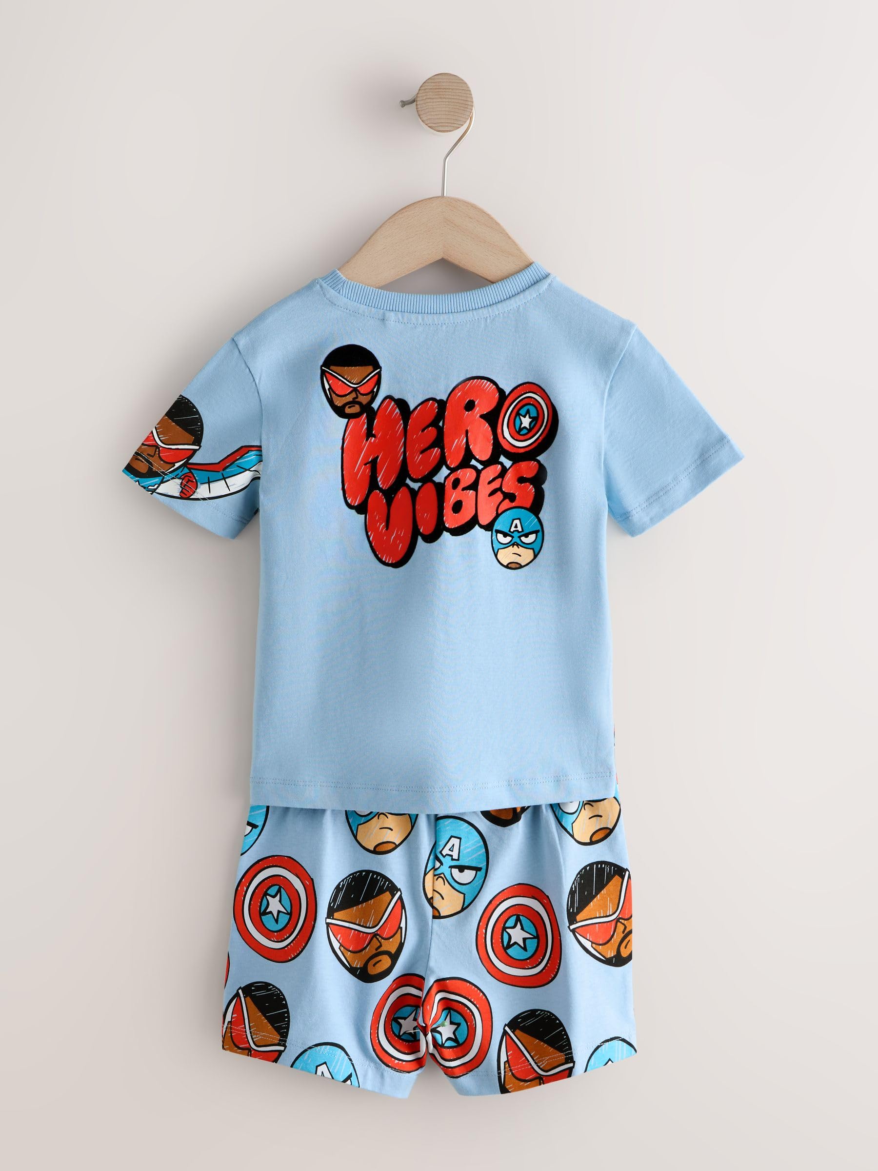 NEXT Jungen 3er-Pack Kurze Schlafanzüge, Marvel