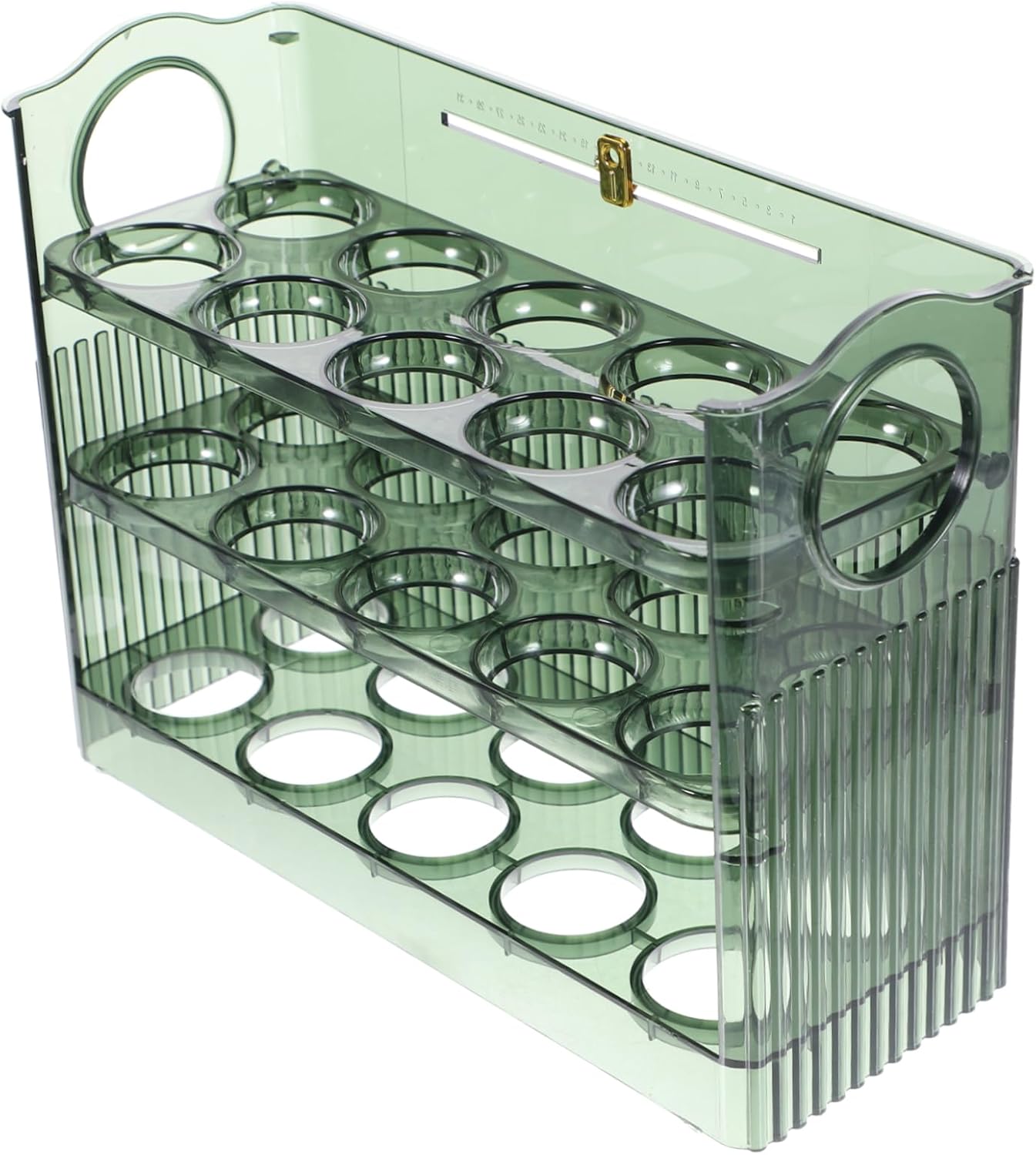 Alipis Egg Storage Container for Refrigerator Lift-Top Egg Holder Stackable Kitchen Organizer Plastic Space-Saving Design for Home Use