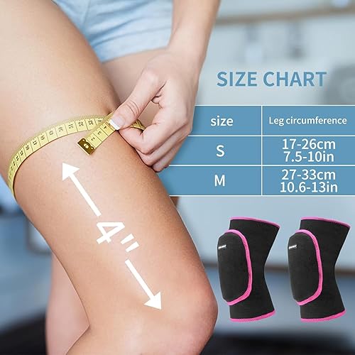 Miniatura 21 de EULANT Rodillera para niños para bailarines, suave, antideslizante, transpirable, rodillera protectora para voleibol, soporte elástico para yoga