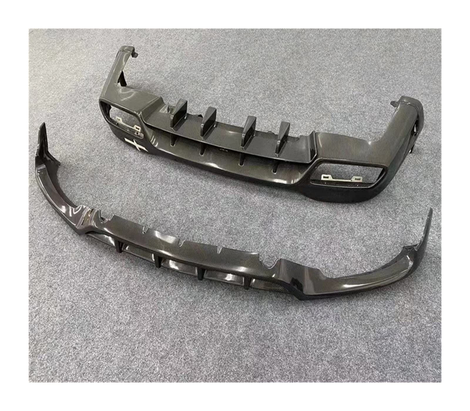 Dla Mercedesa Dla Benz X253 GLC Klasa GLC63 AMG 2015-2019 Samochód Z Włókna Węglowego Przedni Dyfuzor Tylnego Zderzaka Spoiler Splitter Podbródek Łopata(Przód i tył)