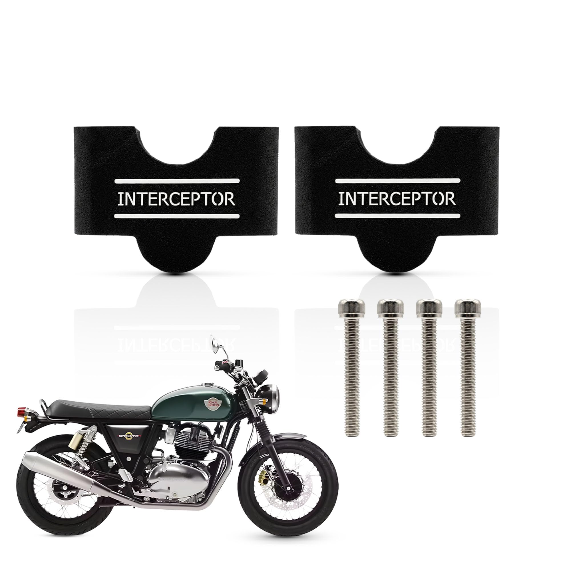 Interceptor 650 Handlebar Riser Clamp Adjustable Height | Aluminium Handle Bar Riser for Improved Riding Comfort, Control & Ergonomics | Compatible with RE Interceptor 650-picture-25