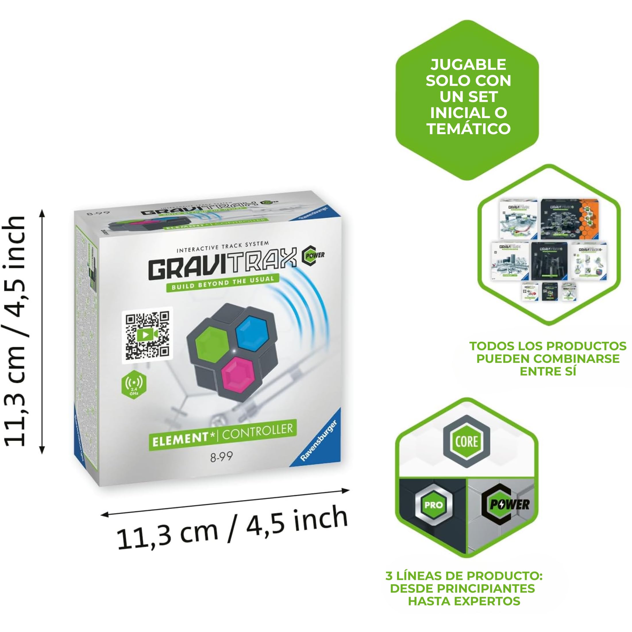 Ravensburger Gravitrax Power Element Controller, Juego Innovador y Educativo Stem, 8+ Años, Expansión