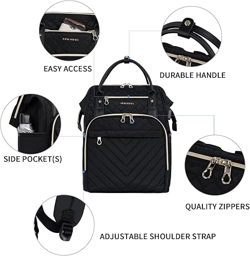 Miniatura 5 de KROSER Mochila para laptop repelente al agua, mochila informal para la universidad con puerto USB, bolsa de trabajo de viaje para hombres y mujeres,