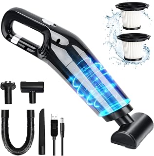 LAMA Car Vacuum Cleaner Cordless, Rechargeable Hand Held Hoover With Strong Suction High Power, Small Portable Vacuum Cleaner, Lightweight Dust Busters for Car Office Desk Keyboard Home