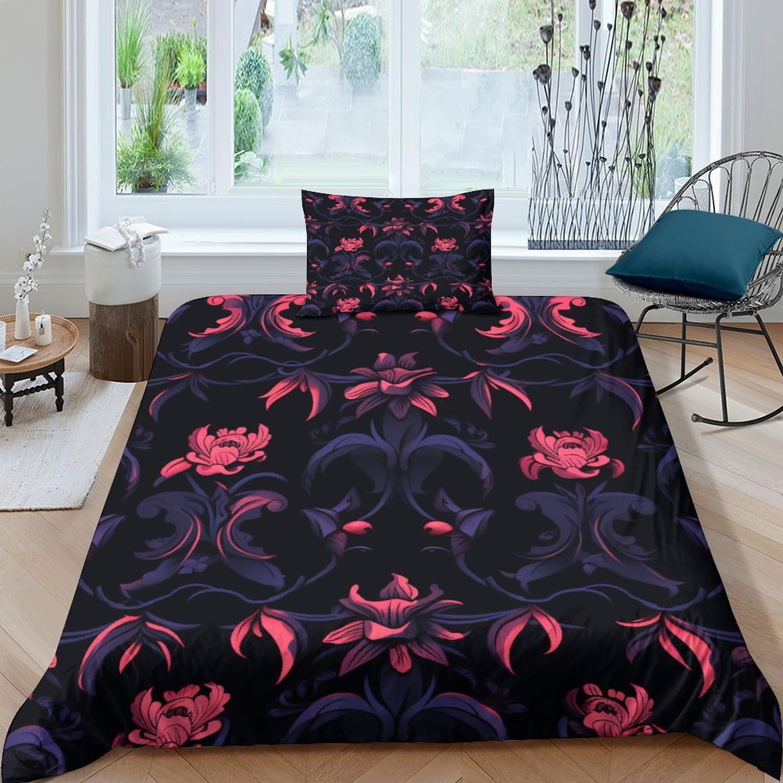 Figure Parure de Lit 3D Housse Couette Anti-Plis Sans Repassage