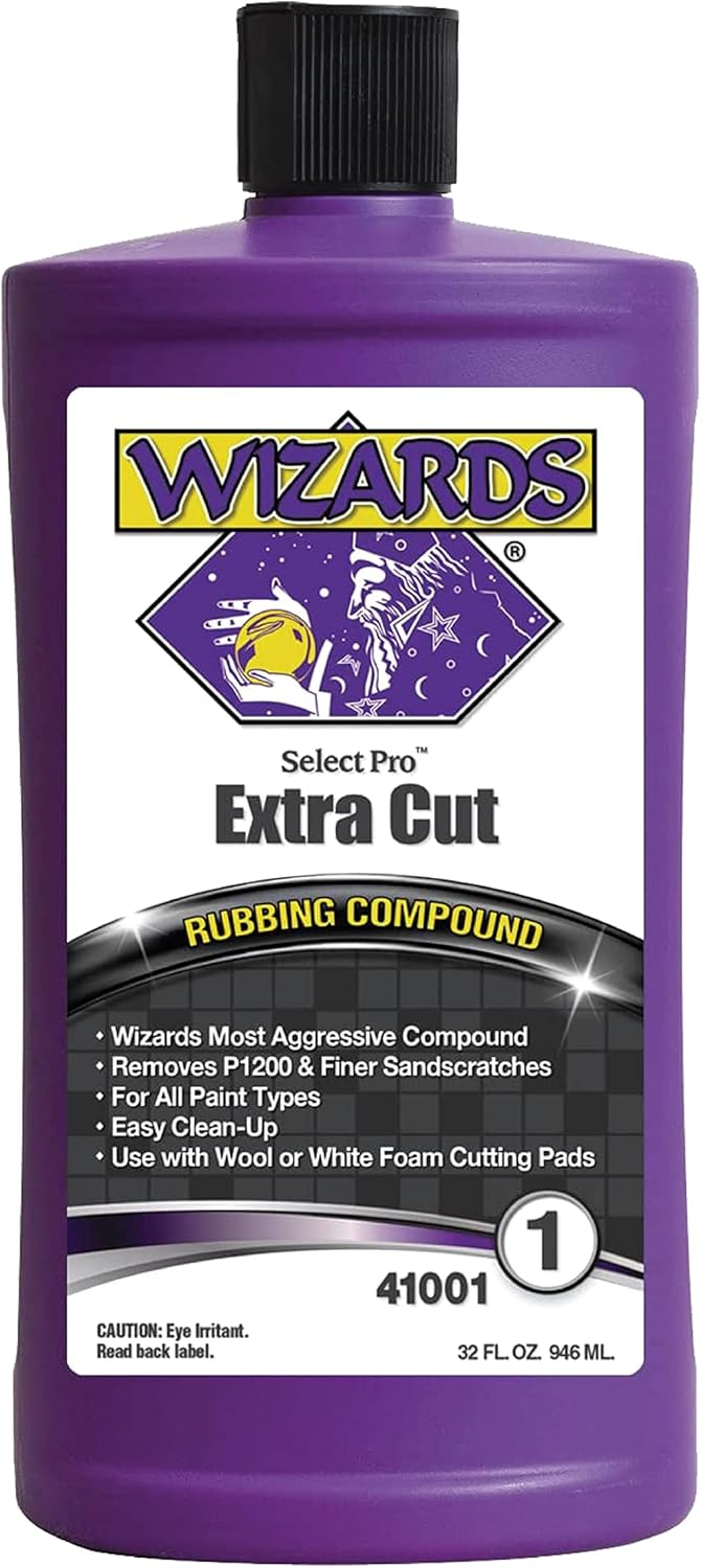 Wizards 3 Step Compound Polish and Machine Finish Kit Select Pro Quarts
