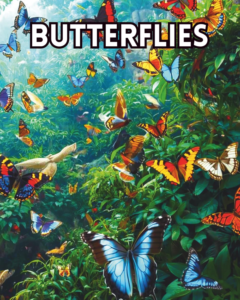BUTTERFLIES: A colouring book with pages of butterflies in their natural habitat. (LIMITED EDITIONS)