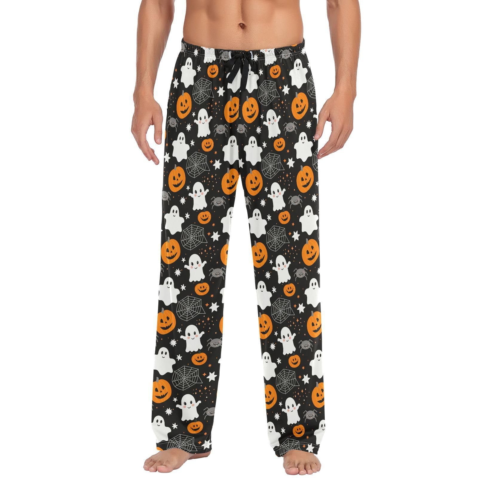 Jumbear Unisex A Halloween Ghosts Nd Pumpkins Mens Lounge Pants,Mens & Women Pyjam Bottoms Nightwear With Pockets