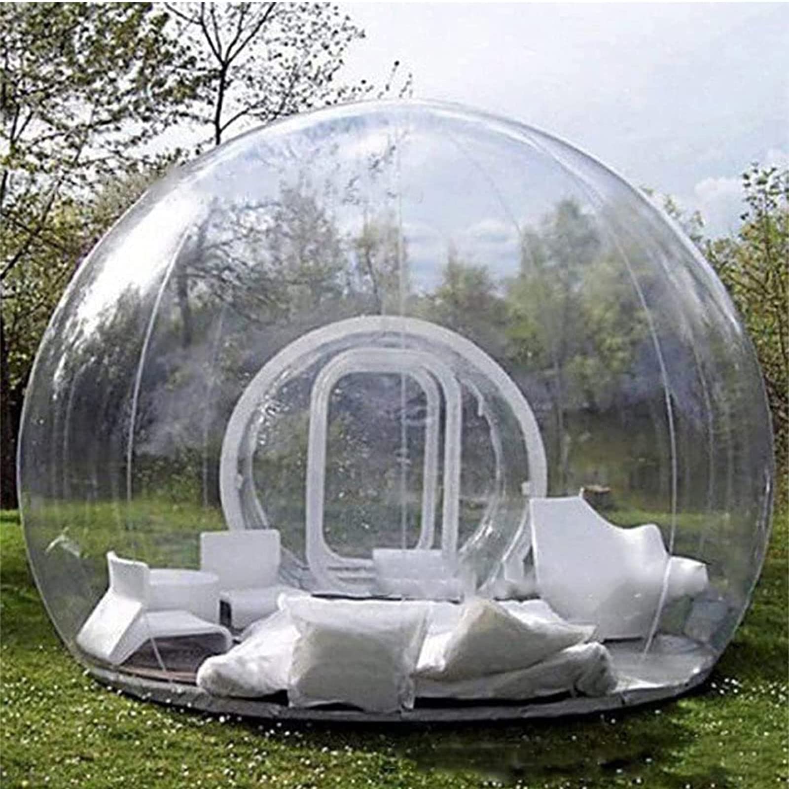 Amazon | インフレータブル屋外透明テント、防風性と防雨性のドーム
