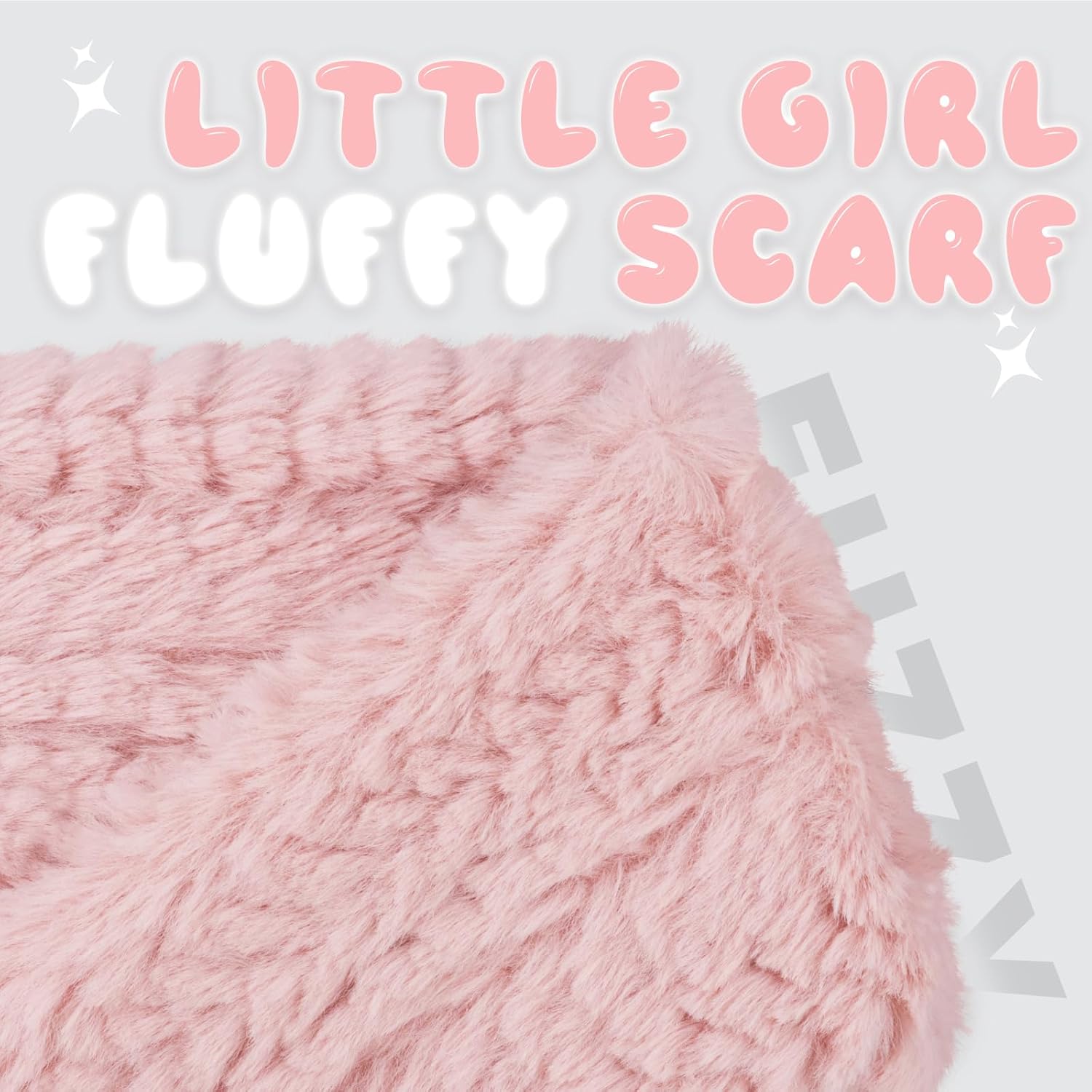 Warm Kids Scarf For Girls Winter Fuzzy Scarves Colorful Ski Windproof Neck Warmer - Image 3