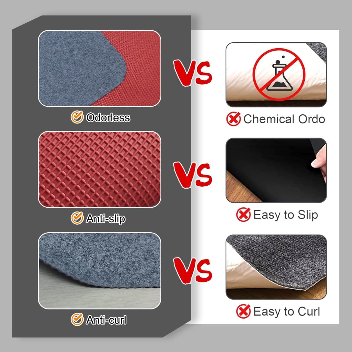 Office Chair Mat for Hardwood Floor 48"x36" Slim Profile Non-Slip TPE Mat, Smooth Rolling Low Profile Floor Protector for Rolling Chairs, Cuttable Washable Noise Reduction Mat for Home Office Gym Use