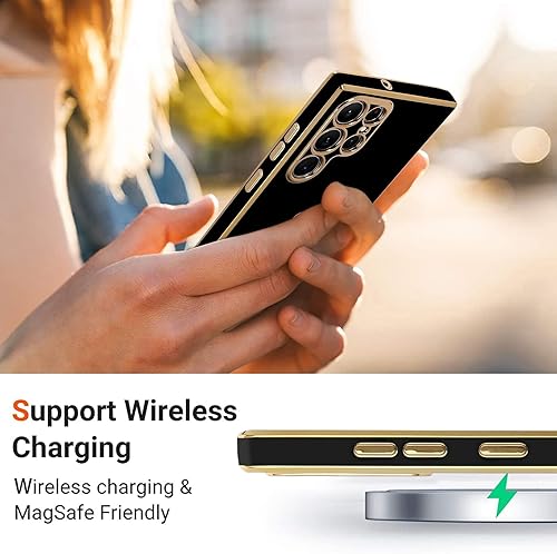 Miniatura 6 de Teageo Funda para Samsung Galaxy S22 Ultra 5G para mujeres y niñas diseño de corazón de amor cubierta trasera suave protección de cámara completa