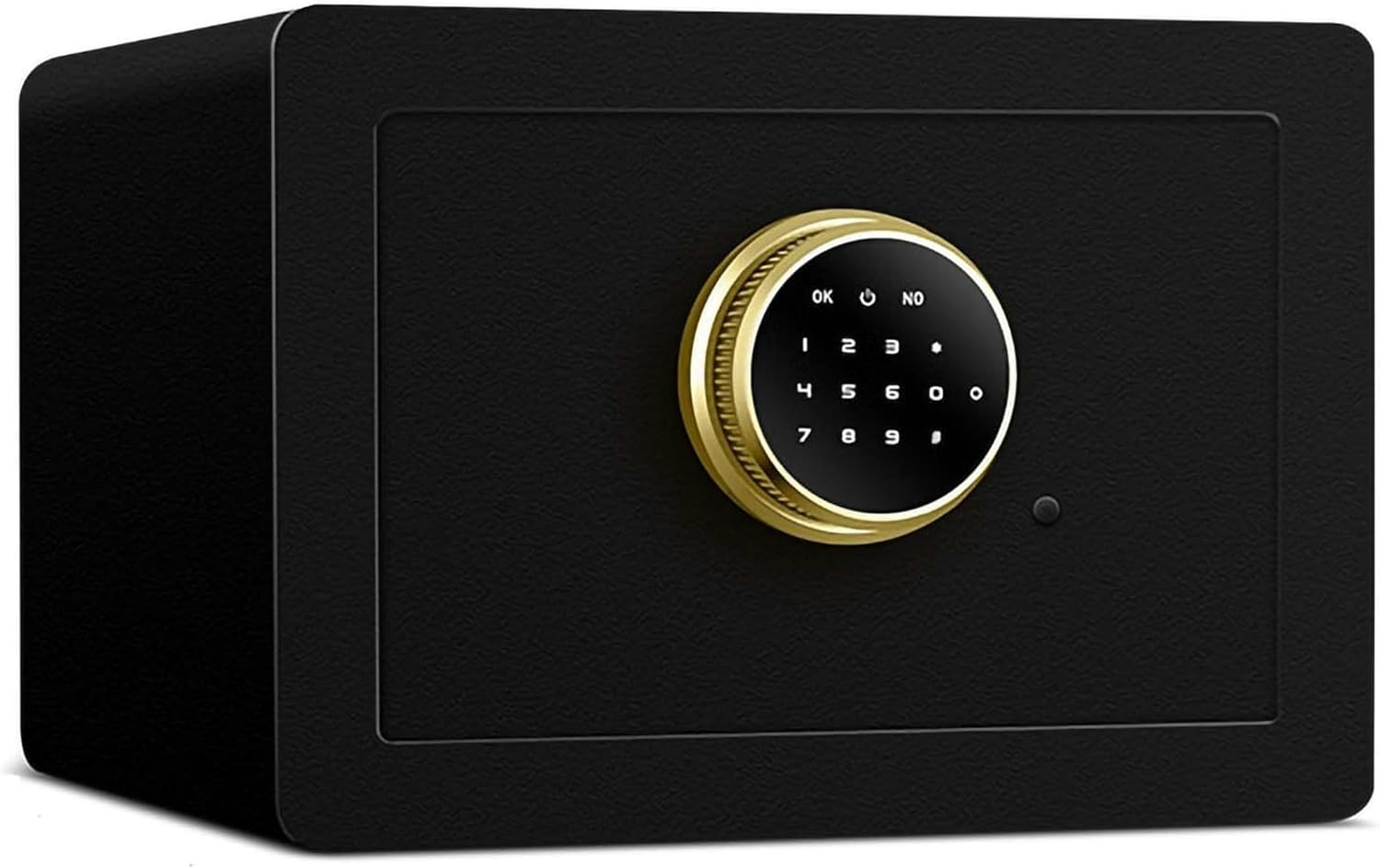AMNOOL Deluxe Touch Screen Small Fireproof Cubic Fingerprint Password, Security Box with Key, Fingerprint Fire Resistant, Safety Boxes for Home,Cabinets for Office,Lock Box, Black-1