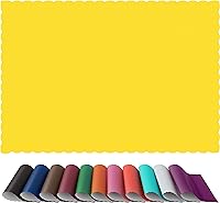 Vista 13 de Manteles individuales de papel, desechables, borde festoneado (100, rojo)