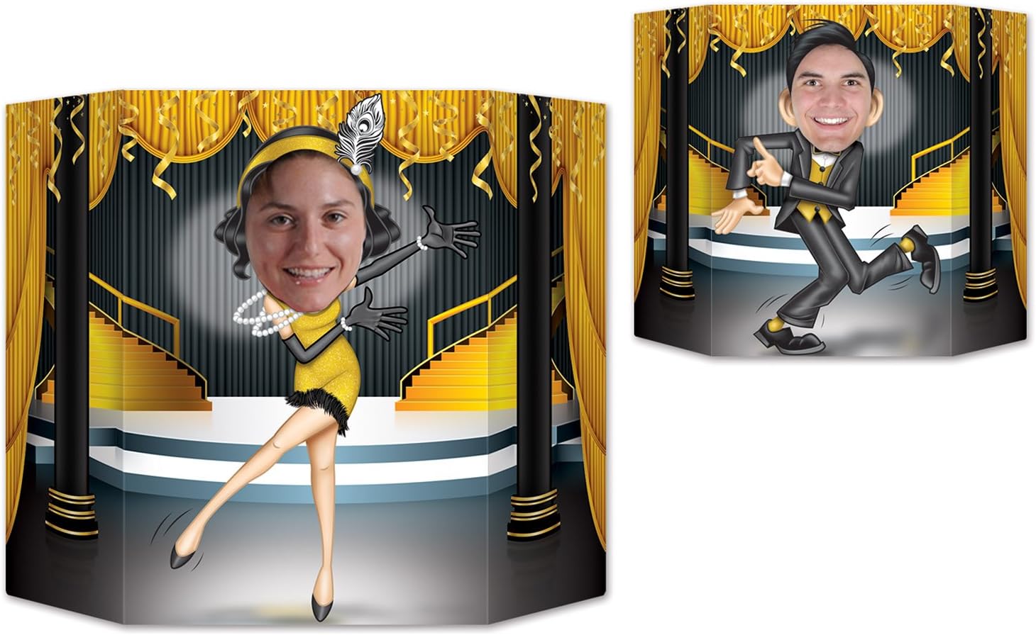 Beistle 20's Jazz Dance Reversible Photo Door Banner, 3' 1" x 25", Multicolored
