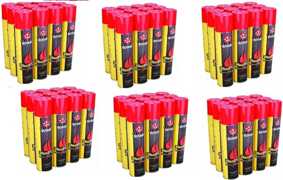 Fasfil Large Quintuple Refined Butane Gas Fuel Refill - 72 Cans