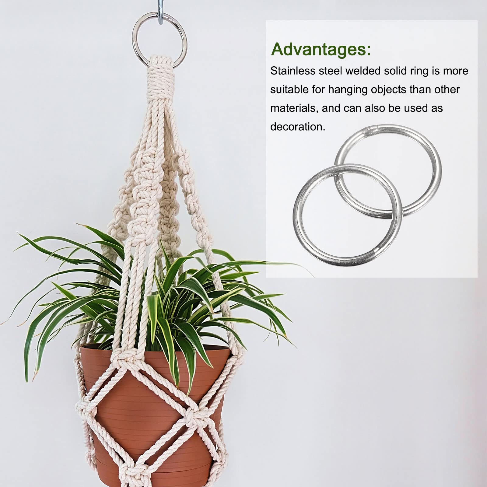 sourcing map Metalen O-ring, 60 stuks 15 mm ID 1,6 mm dikte, multifunctioneel, niet gelast, O-ring, gesp voor handwerk, riem, tas, handtas, creatie, materiaal, zilver