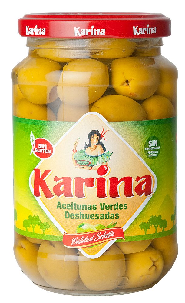Karina Grüne Manzanilla-Oliven ohne Stein 6er Pack 6 x 160 g