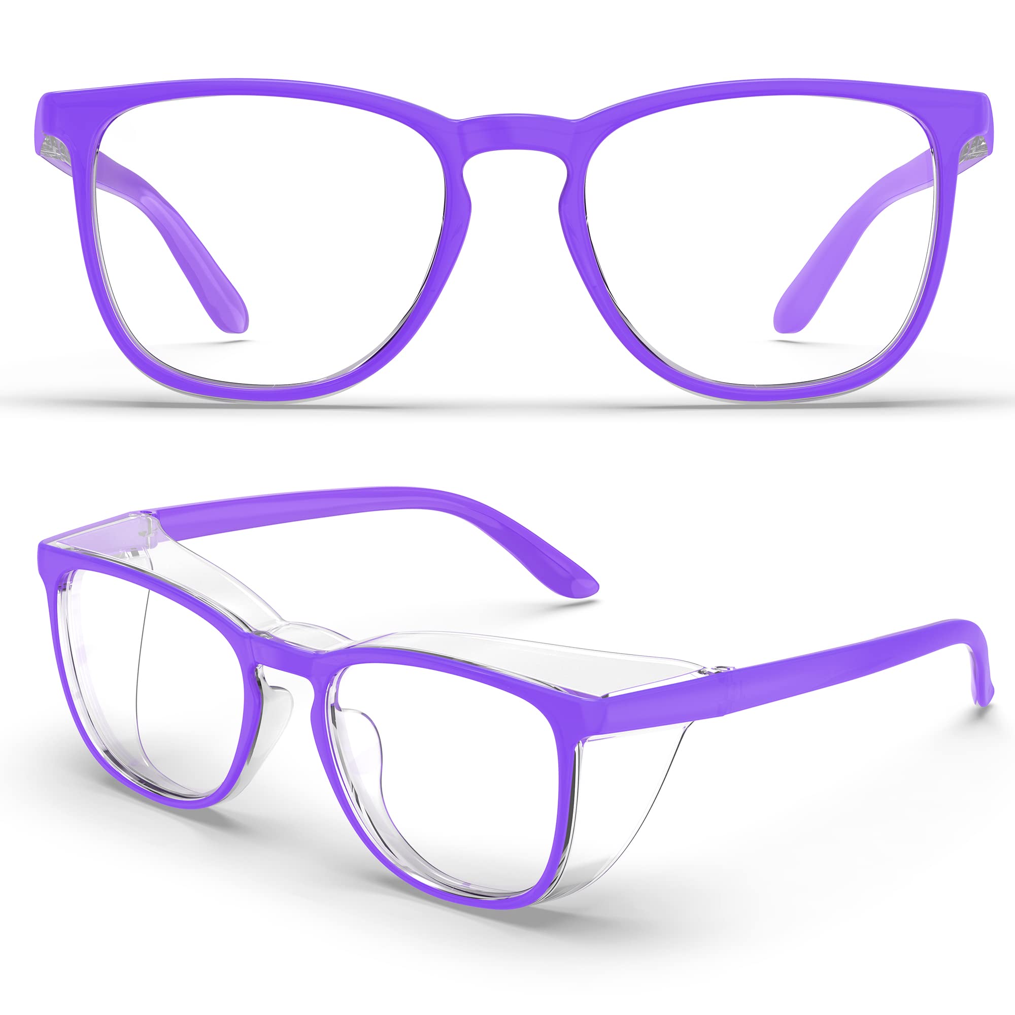 Lunettes de sécurité élégantes transparentes anti-buée anti-rayures pour homme et femme
