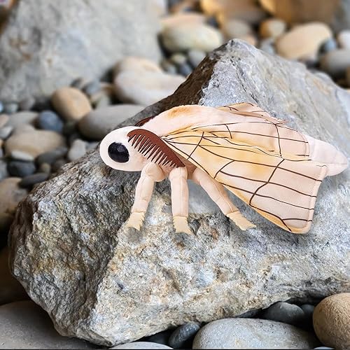 Miniatura 2 de Animal de peluche de polilla de seda de simulación, polilla de seda realista, animal de insecto de 10 pulgadas, lindo regalo para niños, juguete de