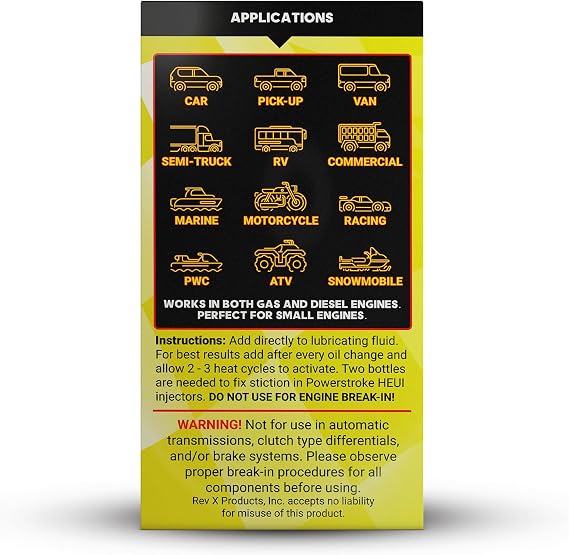 REV X High Performance Oil Additive - 4 fl. oz. Bottle