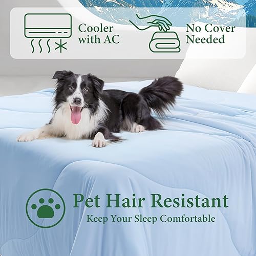 Miniatura 8 de TEXARTIST Edredón refrescante tamaño Queen, manta refrescante para durmientes acalorados, manta fría de verano, ligera y transpirable, suave edredón