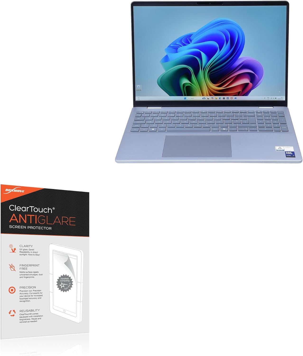 BoxWave Screen Protector Compatible with Dell 16 Plus Laptop Model: DB16250 (16 in) - ClearTouch Anti-Glare (2-Pack), Anti-Fingerprint Matte Film Skin