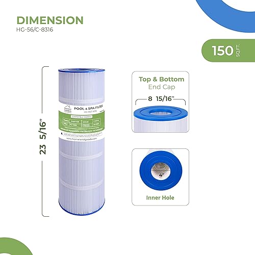 Miniatura 2 de Filtro de piscina PLFPXST150 reemplaza a Hayward X-Stream CC1500, CCX1500-RE, Pleatco PXST150, Unicel C-8316, Filbur FC-1286, 817-0150P, Waterway