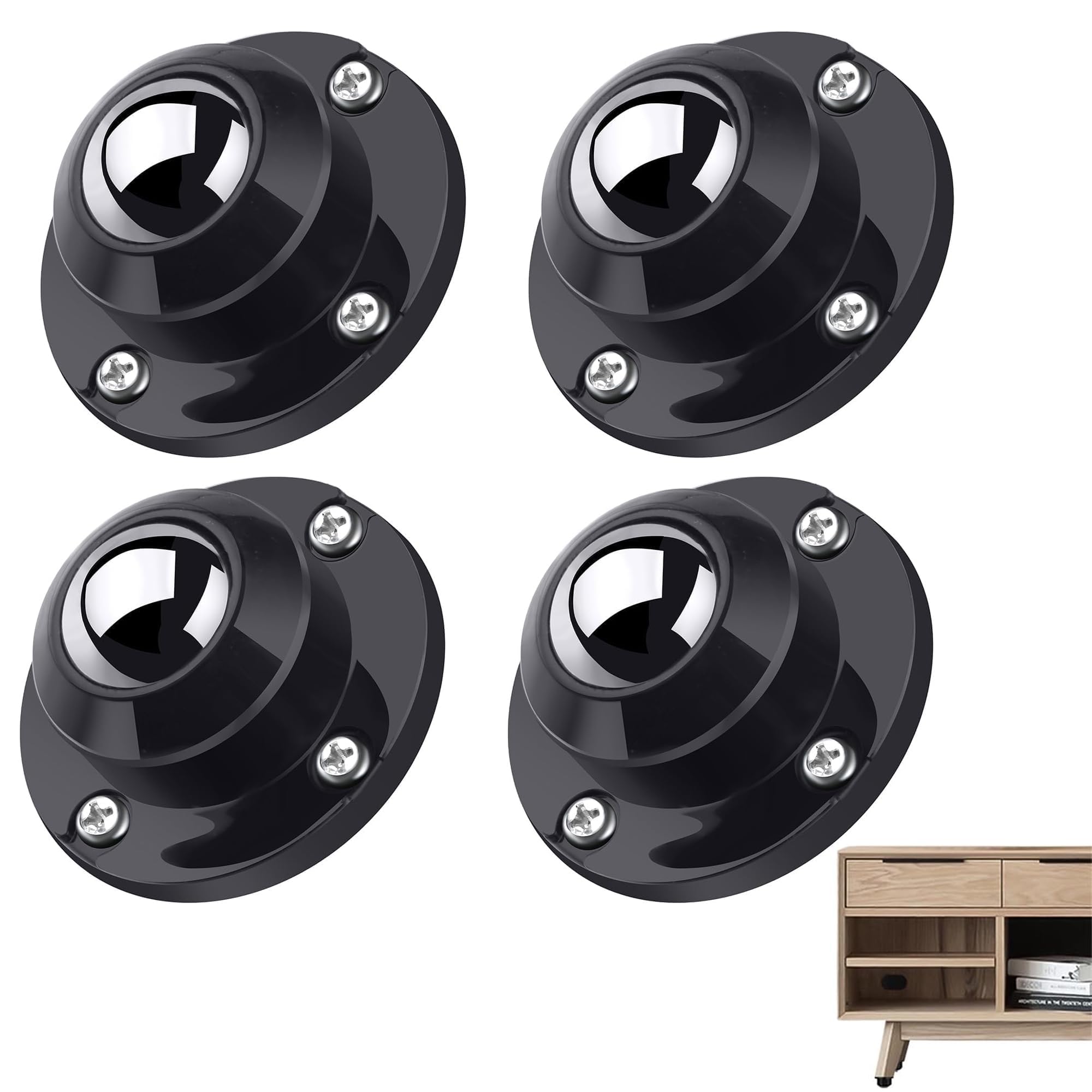 4 Pcs Wheels for Furniture Moving, Furniture Moving Wheel Self Adhesive Wheels for Furniture 360° Swivel Furniture Moving Wheels Casters for Furniture 150kg Loading Capacity (Black(4pcs)) (B0D6RB2WBH) Amazon Price History, Amazon Price Tracker