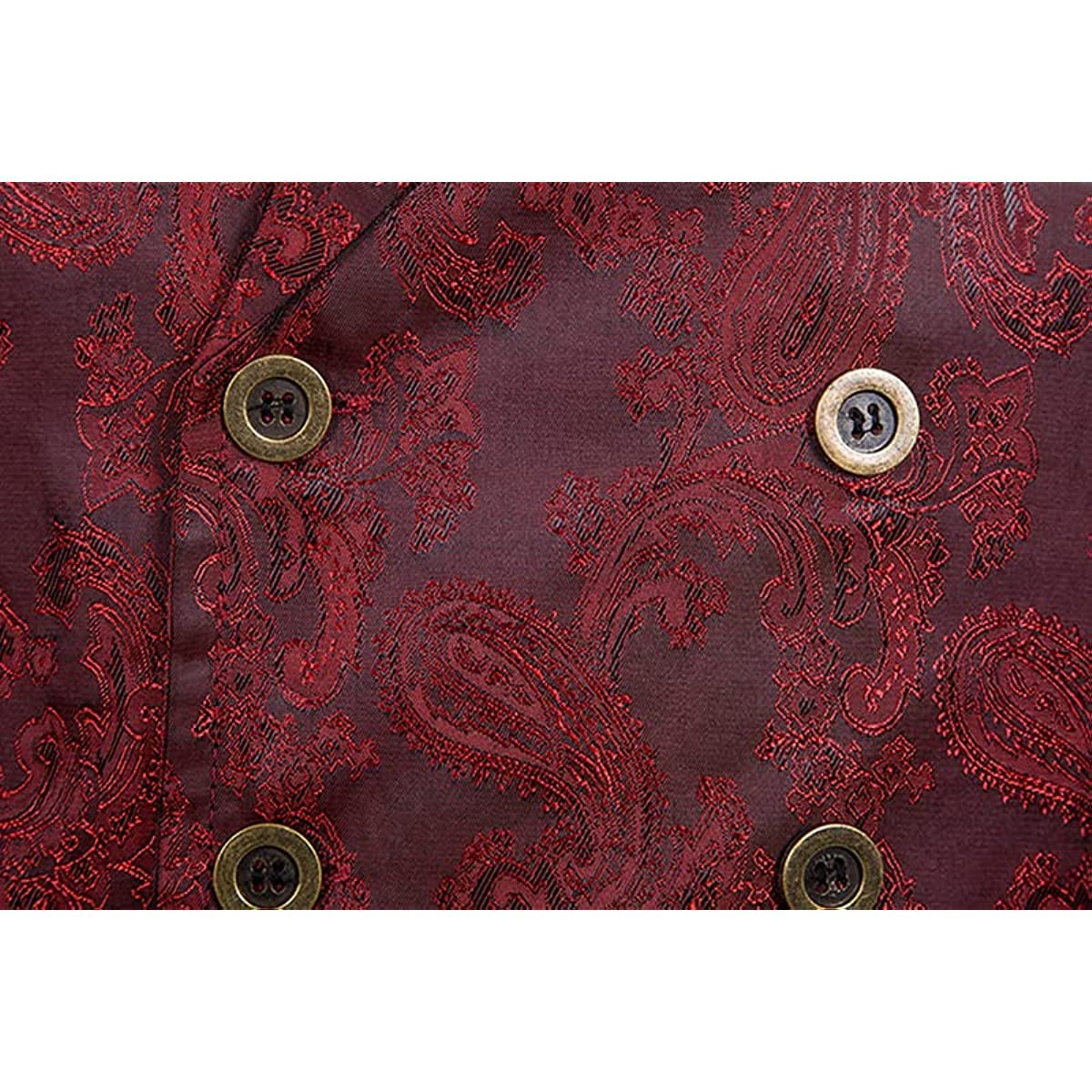 Hommes Victorien Steampunk Vintage Gilet Long Court Smoking Double Boutonnage Performance Usure Gothique médiéval Queue Manteau Costume