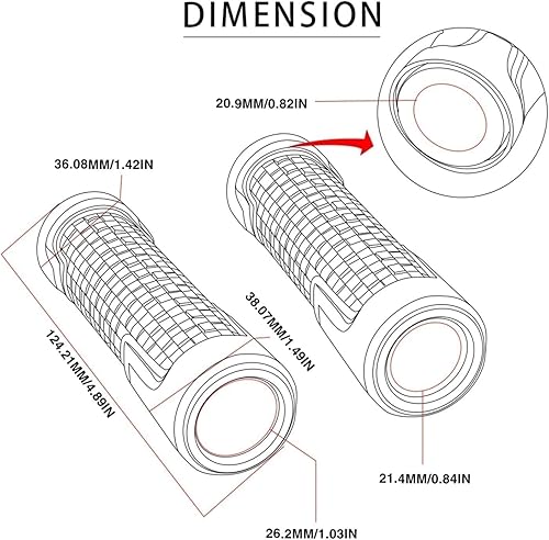 Miniatura 5 de ELGISI Empuñaduras de motocicleta CNC de 78 pulgadas, 0.866in, accesorios de motocicleta, tapas de manillar de motocicleta para Yamaha XJ6 N XJ6