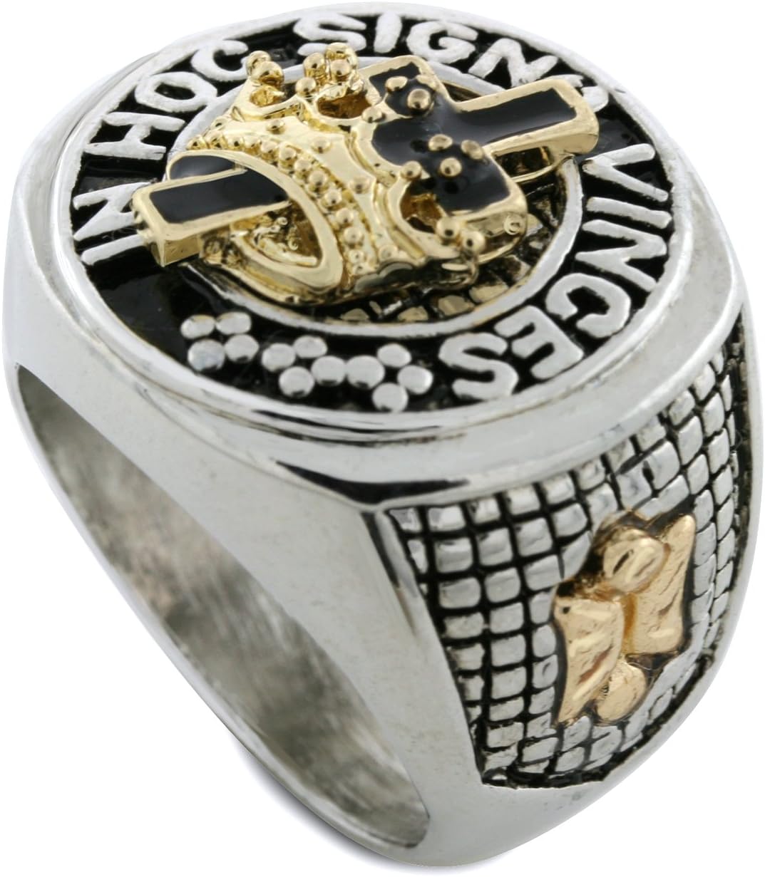 Men's GoldSilver Masonic Ring Hoc Signo Vinces Kuwait Ubuy