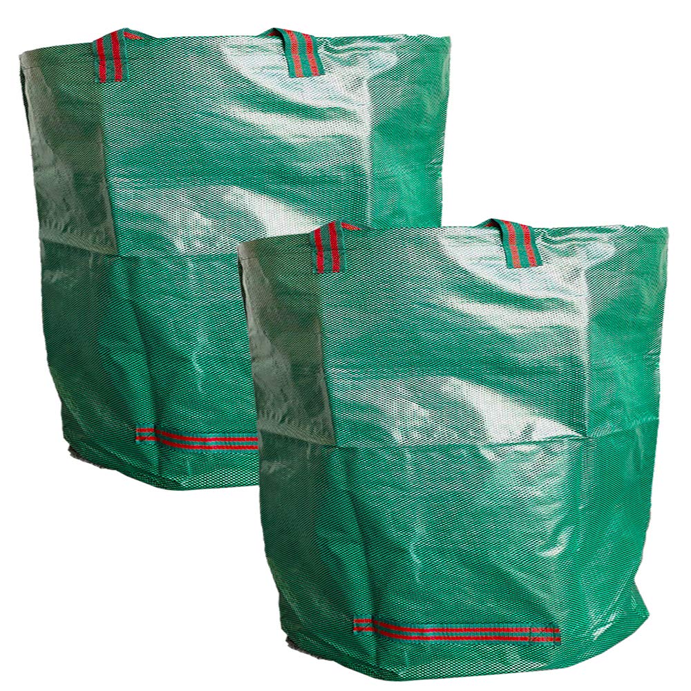 ANSIO Garden Waste Bags 500L Pack of 2,Heavy duty Garden Bags, Reusable Garden Sacks with Handles, Ideal for Collecting Garden Waste, Plant waste grass and Leaves - Garden Bin Bags