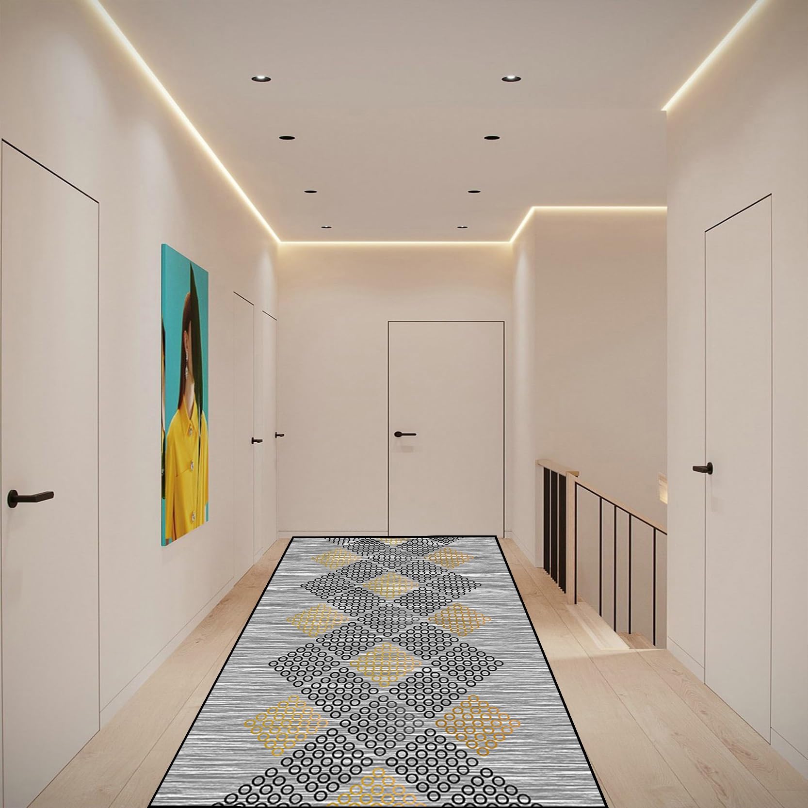 Alfombra de cocina y pasillo de 70x450 cm antideslizante lavable y protector de suelo exterior