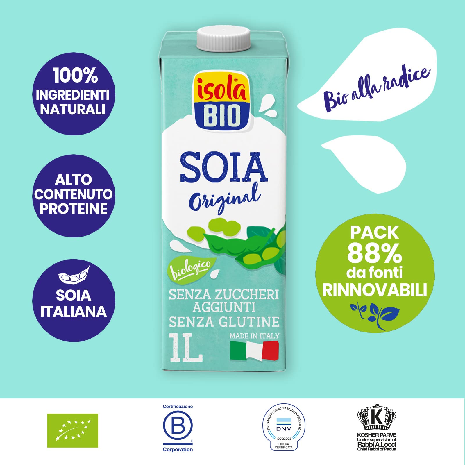 Isola Bio Bebida De Soja Bio 1 Litro 500 g