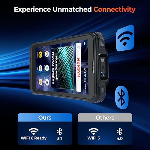 Miniatura 3 de MUNBYN Escáner de código de barras Android, lector de código de barras Honeywell N6703 2024 con empuñadura de pistola, pantalla táctil de 5.5