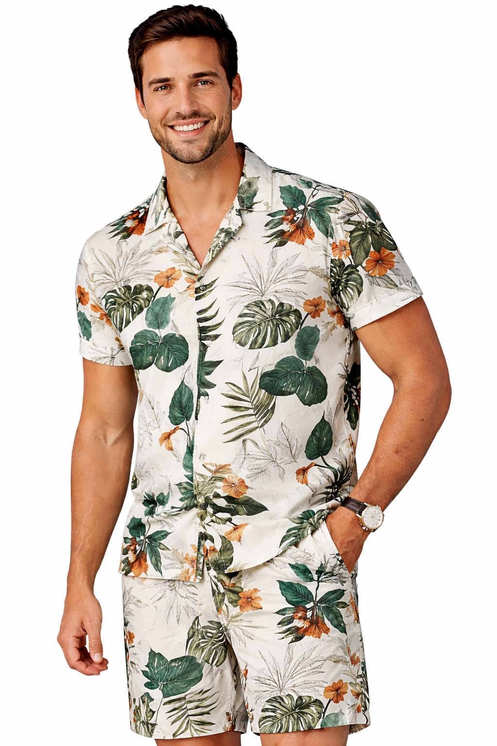 Co Ord Set for Men | Night Suit | T-Shirt and Shorts Set for Man | Night Dress | Pyjama Set | Summer Wear | Lounge wear | Beach Outfit | Vacation Outfit-picture-31
