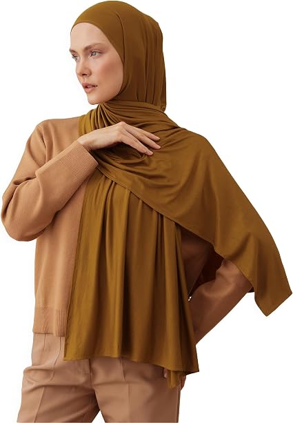 Hijab Jersey Premium Respirant Extensible – Foulard Léger Confort Toute La Journée Fabriqué En Turquie