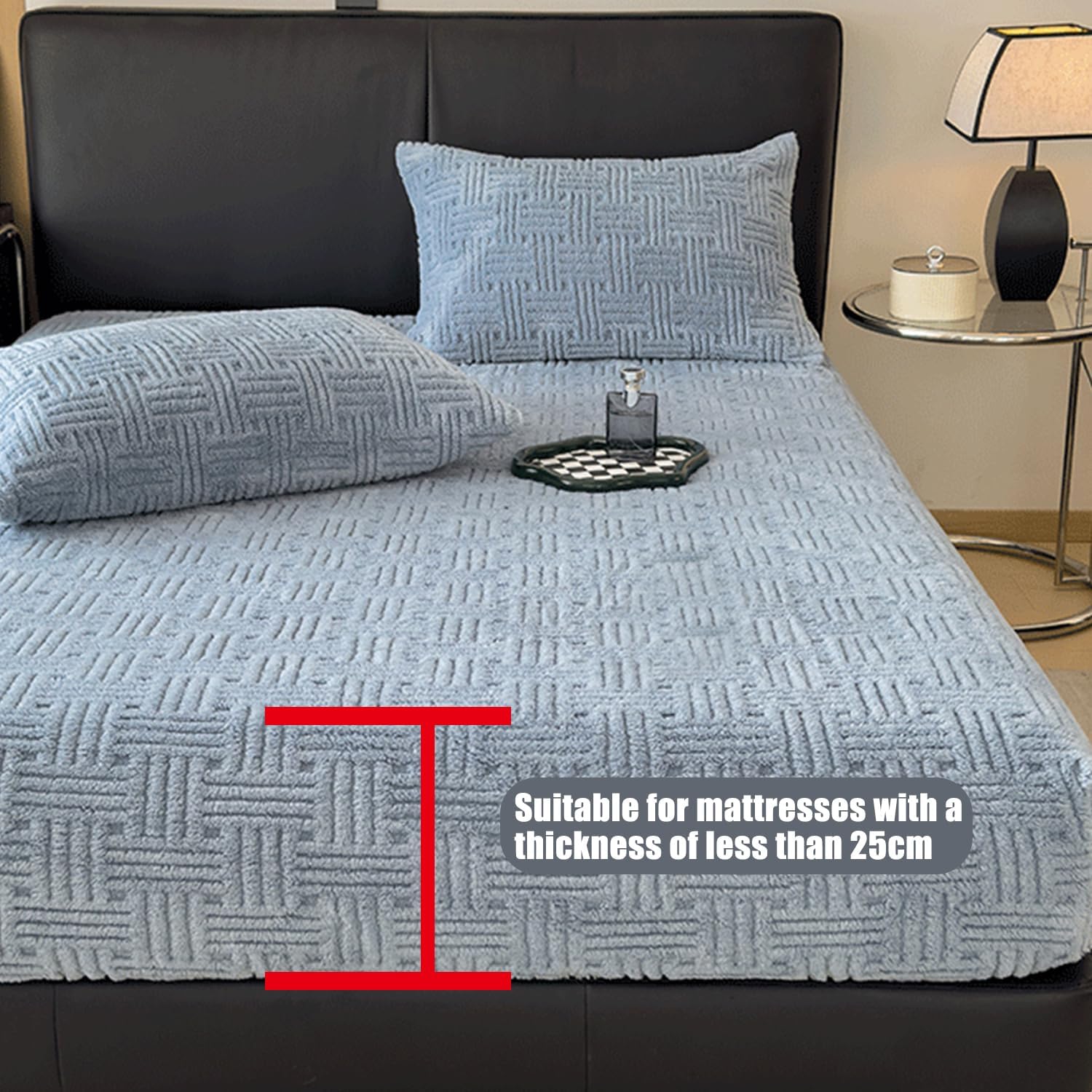 Pinka,90 * 200cmTWIN,LDLCYCN Thicken Mattress Protector Velvet Fitted Sheet Soft Warm Bed Cover with Deep Pocket of 10In Bed Sheet Mattress Cover Full Wrap Elastic Band Dustproof Mattress Pad