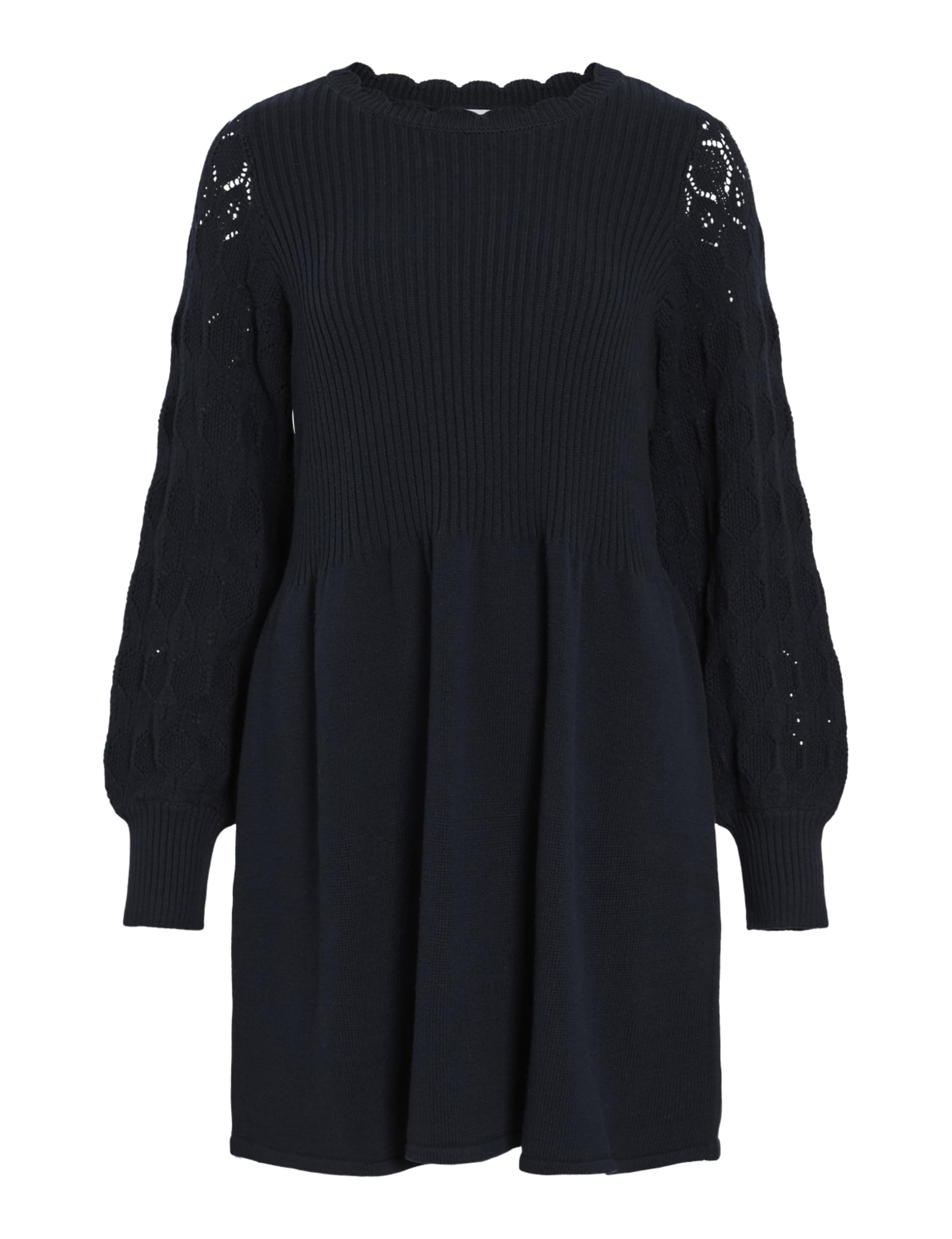 Vila Knit Dress/PB Vilowen O-Neck L/S A-Line-Vestido de Punto para Mujer