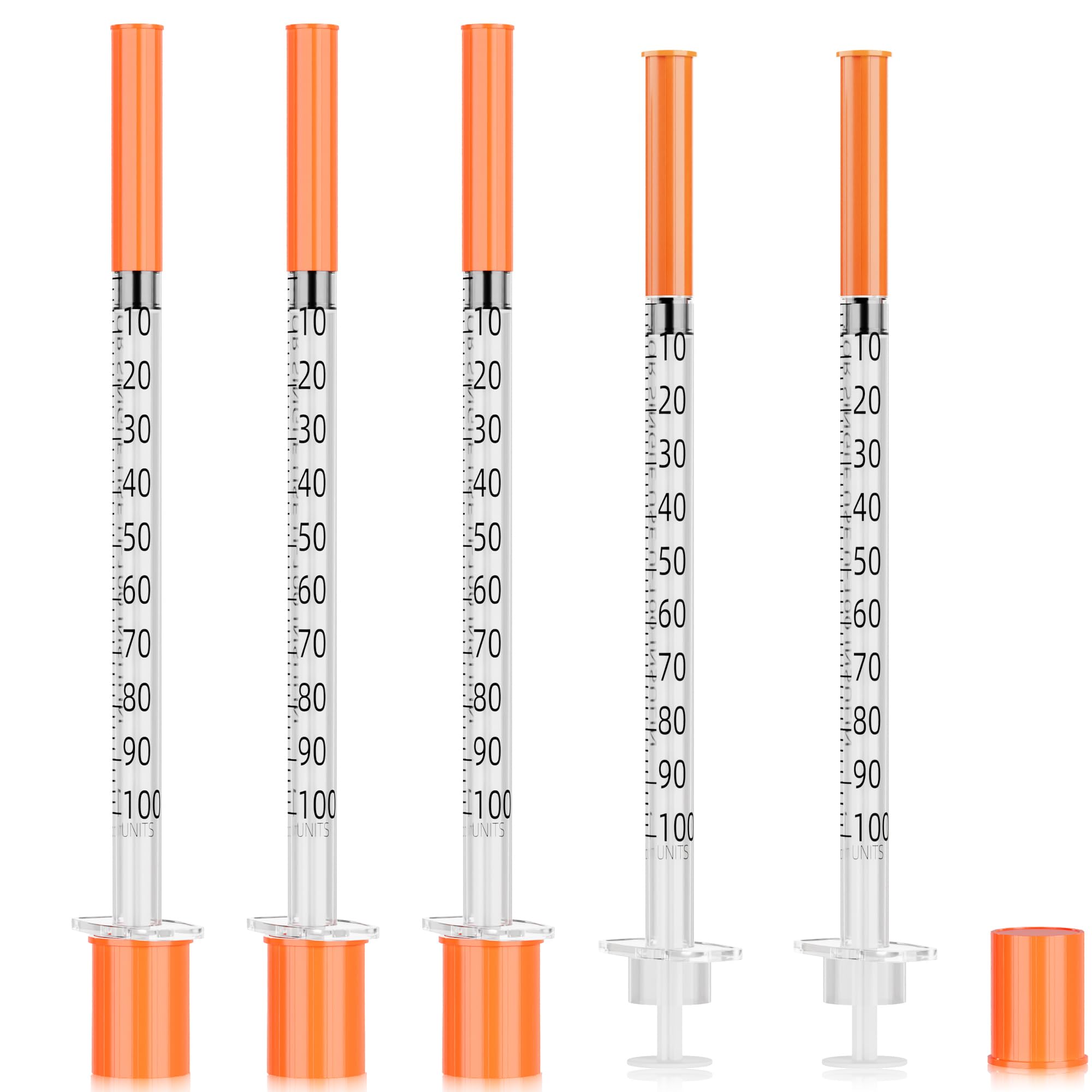 30 Pack 1ml U-100 Syringes with 32G 5/16" (8mm), Easy-Read Scale, Smooth Glide Motion, Minimal Waste Design, Individually Sealed